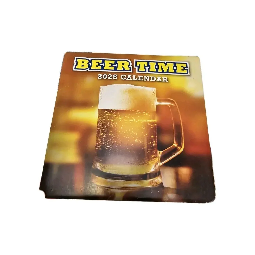 Beer Time - 2026 Square Wall Calendar Food & Drink 16 Month Premium Planner Gift